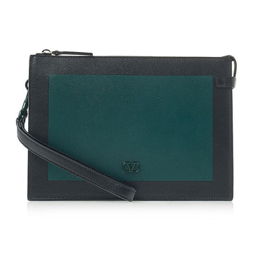 VALENTINO V-Logo Bicolor Clutch 53270112