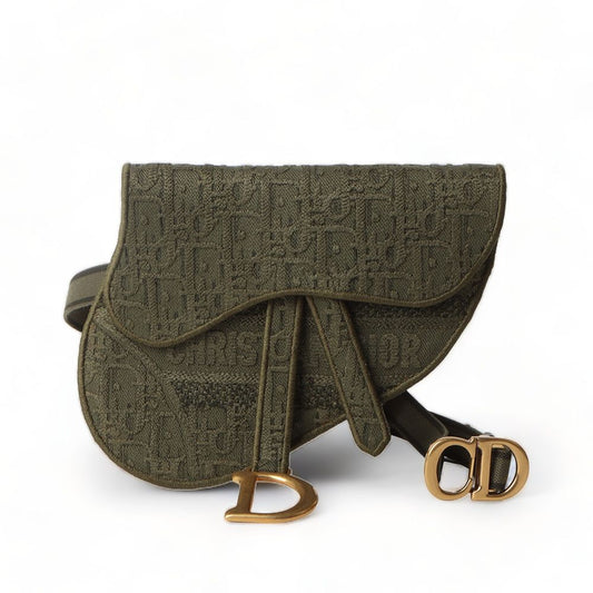 Dior Oblique Canvas Saddle Pouch Belt Bag (Rare Item) 31643 66643274