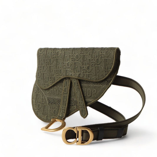 Dior Oblique Canvas Saddle Pouch Belt Bag (Rare Item) 31643 66643274