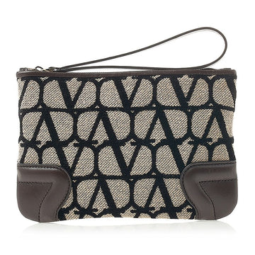 Valentino Women's Twill Iconography Clutch 2W2P0Y76 HUJ 6ZN 53270092