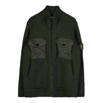 STONE ISLAND Wappen Patch Wollstrick-Cardigan (Erwachsene geeignet) 41695366