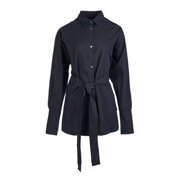 STUDIO NICHOLSON Damen Condell Gürtels Hemd CONDELL SNW1095 DUNKELBLAU 53606166