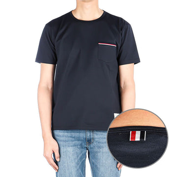 THOM BROWNE 24SS (MJS010A 01454 415) メンズ トリコロール 半袖 Tシャツ 66887885