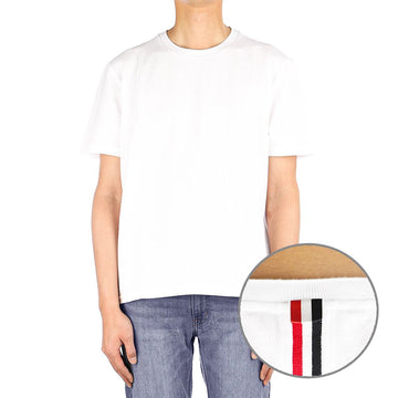 THOM BROWNE 24SS メンズ ストライプ半袖Tシャツ stamp: MJS056A 00050 100 66887888