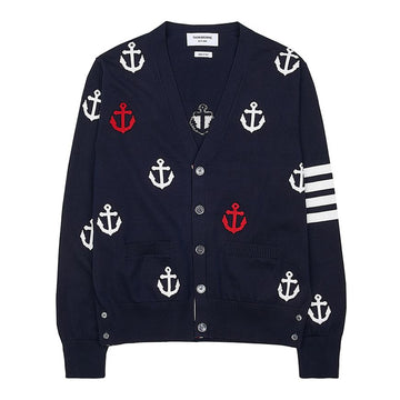 THOM BROWNE 男性用4バーストライプアンカー・カーディガン MKC467A Y3007 415 54941313