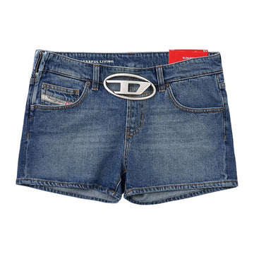 DIESEL レディース バックル デニム ショーツ 0LICI 01 A10850 53270300
