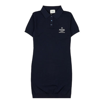 FENDI JFG131 AMII F1KA0 logo Kragenkleid (Erwachsene geeignet) 12-14 63076135