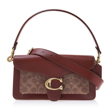 Coach Women's Signature Canvas Tabby Shoulder Bag TAN RUST 47305007