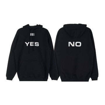 VETEMENTS Herren Yes No Hoodie T-Shirt VL14HD150W SCHWARZ WEISS 38434811