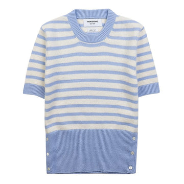 THOM BROWNE Streifen Jersey Stich Kurzarm Top 55607280