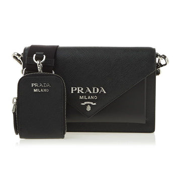 Prada Women's Saffiano Leather Mini Envelope Bag 1BP020 2EVU F0002 (N2O) 60683062