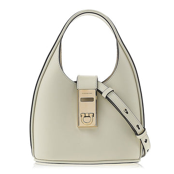 SALVATORE FERRAGAMO レディース ガンチーニ ソフト ミニ トートバッグ 21 3978 マスカルポーネ カーフ 0764456 58228404