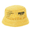 PRADA Frau Logo Besticktes Raffia Bucket Hat 2HC137 2A2T F0010 48134408 [P]