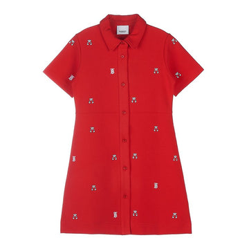 BURBERRY 8061685 C KG2 ROMOLA BEAR A1189 (12-14) エンブロイダリーベアブレンドワンピース (大人用可) 47328171