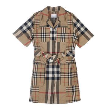 Burberry Girls' Patchwork Check Stretch Shirt 8061829 C KG2 CLOTILDE CH A7028 (6-10) 45574368