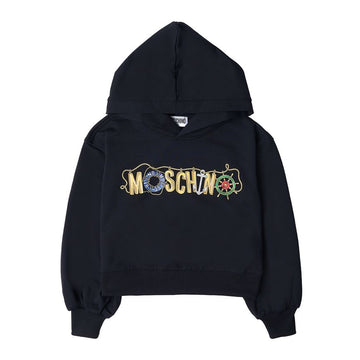 MOSCHINO KIDS ナーティカル ロゴ フード Tシャツ (アダルト着用可能) HDF059LDA00 60100 48274749