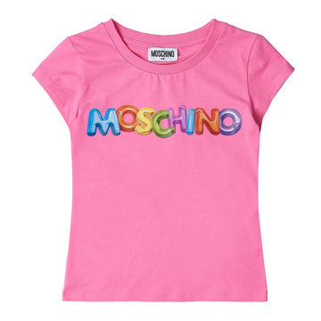 MOSCHINO KIDS Mädchen Inflatable Logo Kurzarm T-Shirt H4M042LBA00 51470 (4-8) 48460586