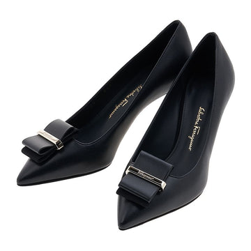 SALVATORE FERRAGAMO ウィニーダブルボウポンプス70NERO 0754494 39914713