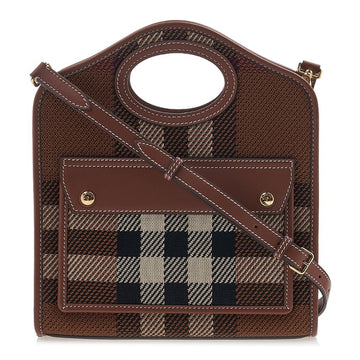 BURBERRY Damen Tartan Tasche mit Taschen 8049138 LL MN POCKET BAG KNT A9011 46353582