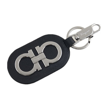 Salvatore Ferragamo Men's Gancini Metal Logo Keychain 66 1107 NERO 0757996 65847392