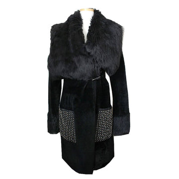 Philipp Plein Black Lambskin Mustang Coat 55, 66 67361752