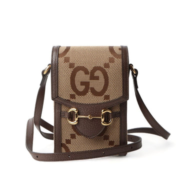 GUCCI 625615 Jumbo GG Jacquard Horsebit 1955 Mini Crossbody 31682-4 67385656
