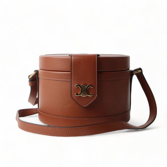 CELINE 195193DAE トリオンフ ナチュラル カーフスキン タンブル ミディアム クロスバッグ/31696-3 67524174