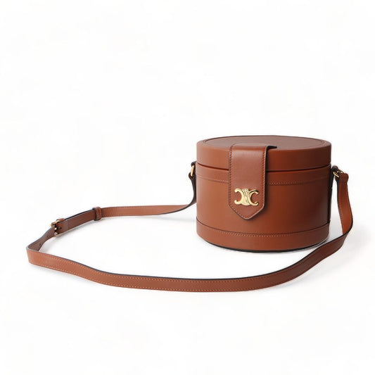 CELINE 195193DAE トリオンフ ナチュラル カーフスキン タンブル ミディアム クロスバッグ/31696-3 67524174