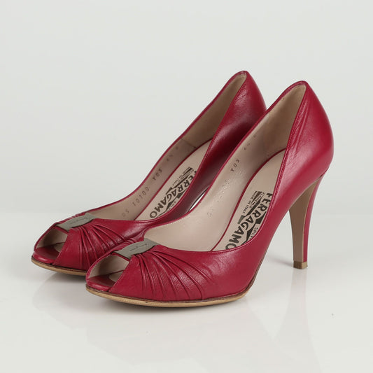 SALVATORE FERRAGAMO Offene Zehen-Pumps in Größe 6.5 67043350