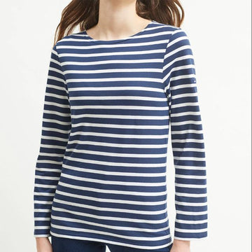 Saint James Mingquire Modern 9858 FA Unisex Long Sleeve Stripe T-Shirt 22FW 67686428