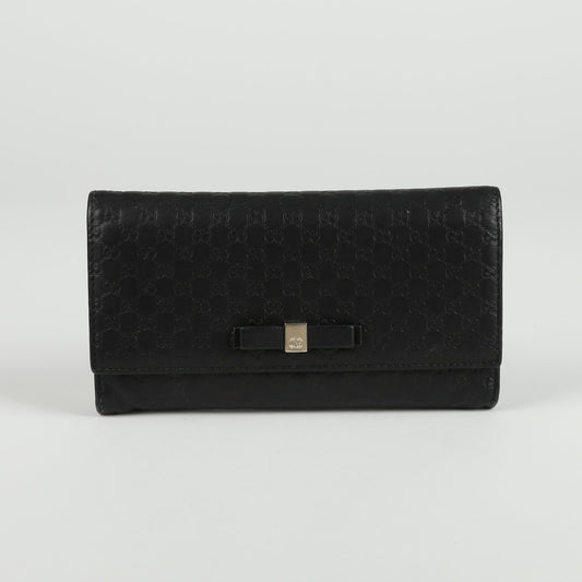 Gucci 388679 Sima Bow Flap Long Wallet 67177790