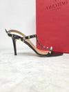 Valentino Black Rockstud Metallic Heel Sandals 67829312 [P]