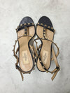 Valentino Black Rockstud Metallic Heel Sandals 67829312 [P]