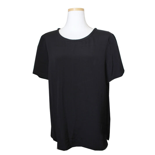 THEORY Schwarzes Seiden-T-Shirt 66 68070313