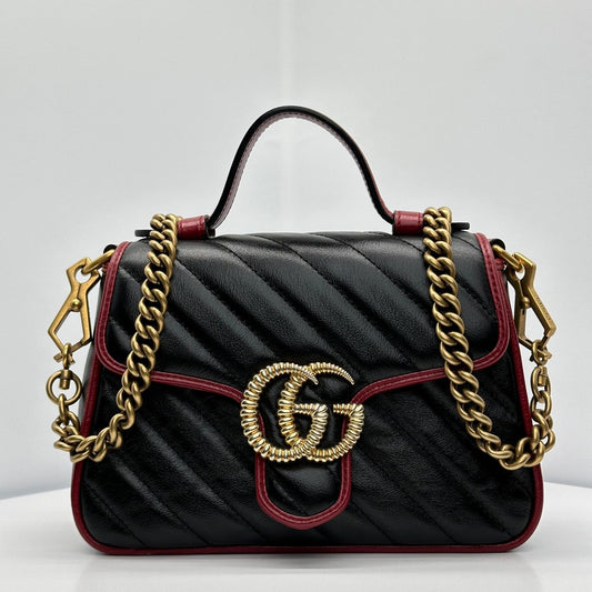 GUCCI GG Marmont Matelassé Top Handle Bag Mini 68273983
