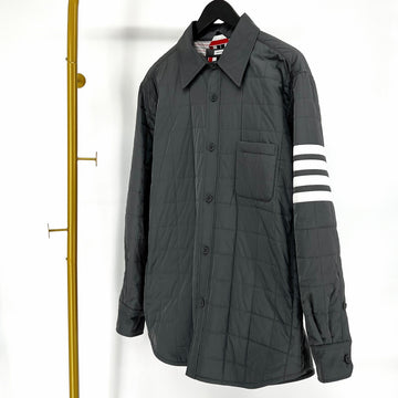 THOM BROWNE 斜めパディングシャツジャケット グレー 68285580