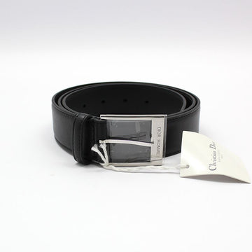 Dior Unused 4181PUXIN Black Leather Silver Buckle Belt 100 68387478