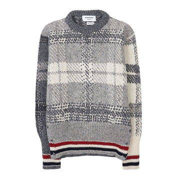 THOM BROWNE Herren Karo Jacquard Wollpullover MKA410F Y1506 982 68395395