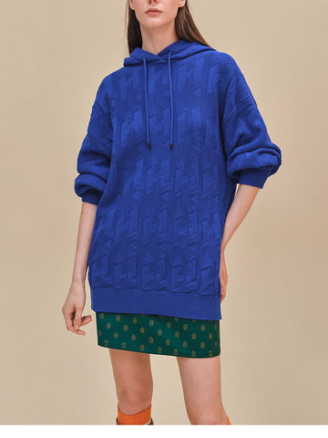 Hermes H Long Sleeve Hooded Sweater H4E2623D3V936 149271946