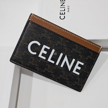 Celine Triope Card Holder Logo Print 10B702CLY 04LU 68480972