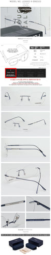 Longines LG5002H 090 Luxury Rimless Round Eyeglasses 68480983 [P]