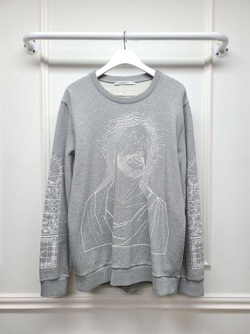 Givenchy Gray Jesus Crown Sweatshirt 42357490