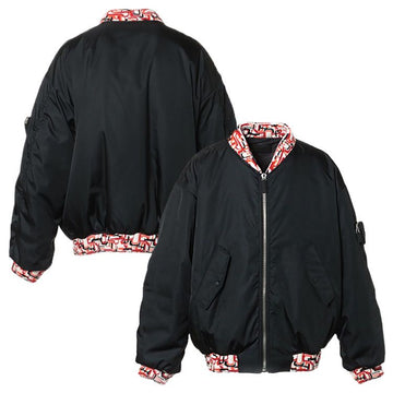 PRADA リナイロンニットボンバージャケット 1WQ8 F0002 NERO 68604594