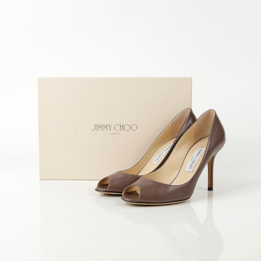 JIMMY CHOO Evelyn Open-Toe Pumps Heel 38 68329776