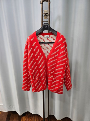 BALENCIAGA 22FW Wollober Logo Strickjacke 2/100 69062142