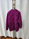BALENCIAGA Multi-Logo Violetter Wollpullover XS/105 69066179 [P]