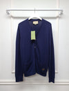 GUCCI Navy GG gesticktes Logo Cashmere Cardigan 139727018 [P]