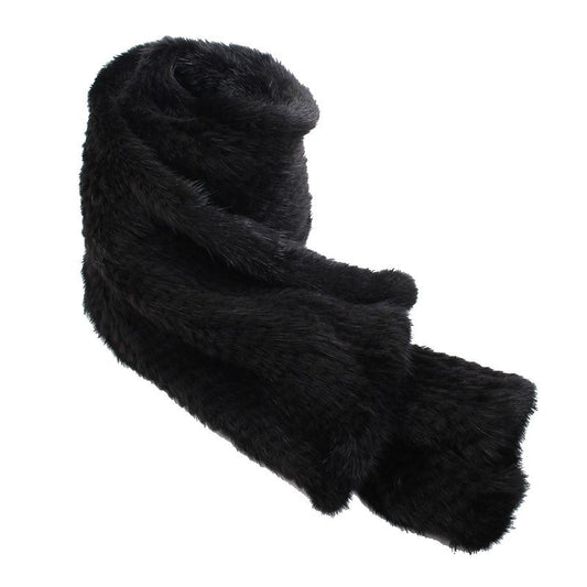 Other Brand Black Knitted Mink Scarf 69871340