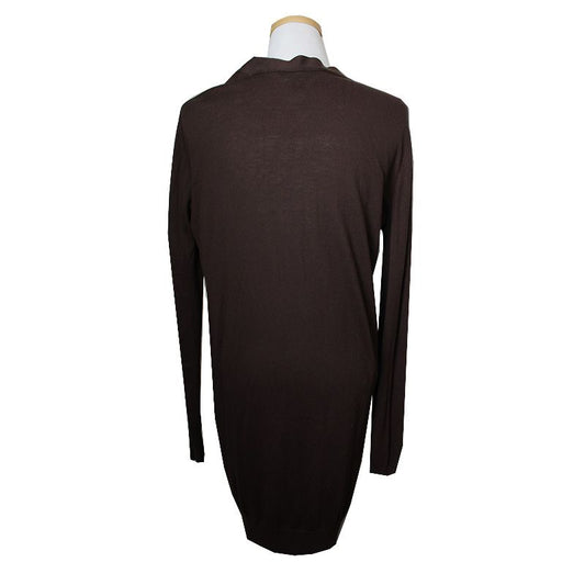 Weekend MaxMara Max Mara Weekend Silk Blend Deep Brown Cardigan 55 70513690
