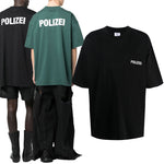 vetements 24SS POLIZEI Logo Short Sleeve T-Shirt UE63TR451B UE63TR451G 70664079